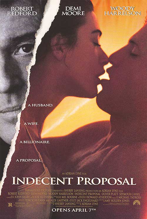 Cover of 'Indecent Proposal' romance novel with passionate imagery