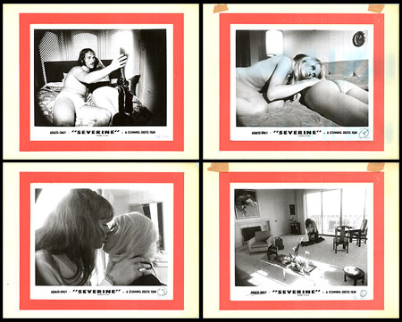 Set of four decorative lobby cards arranged on a modern living room wall