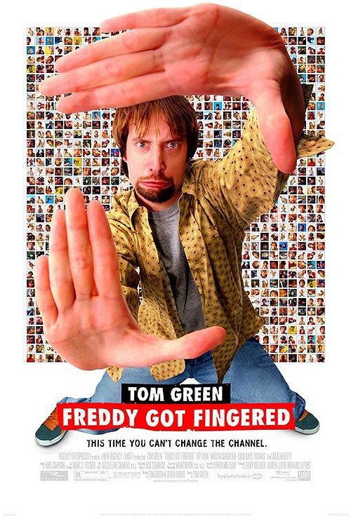 Freddy Got Fingered DVD cover showcasing Tom Green's wild humor