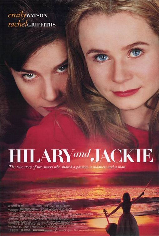 Hilary and Jackie movie cover showcasing the two main characters in a musical setting.