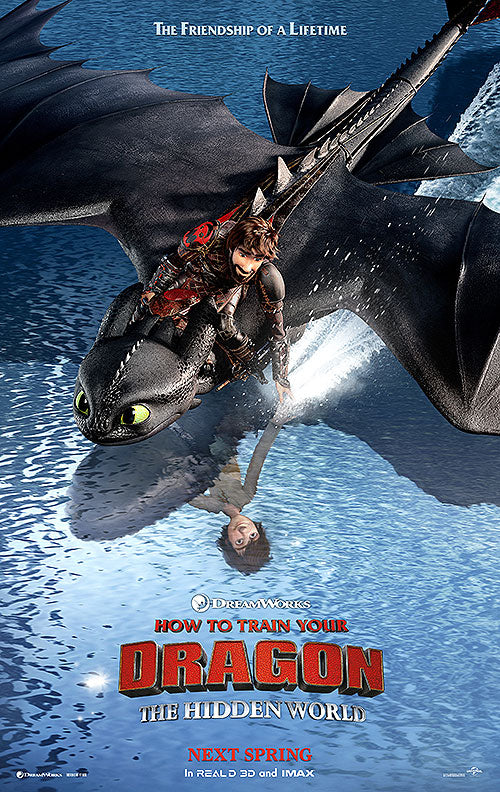 Hiccup and Toothless soaring through the skies in How to Train Your Dragon: The Hidden World