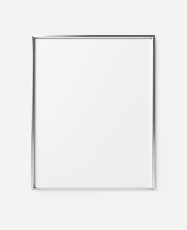 Premium ready-made picture frame showcasing a colorful poster in a living room setting.